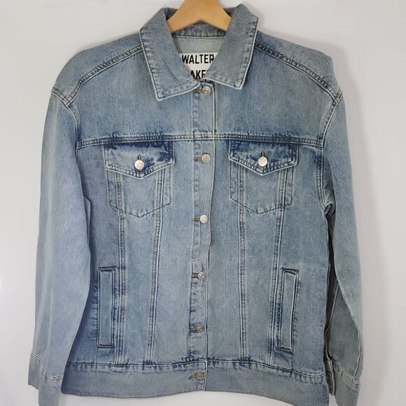 NWT Anthropologie Walter Baker Raelynn Denim Jean Jacket in Light Wash - Picture 6 of 8